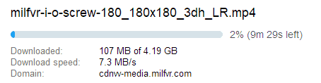 how fast do MilfVR videos download?
