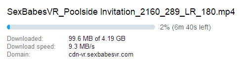 sexbabesvr has patchy download speeds