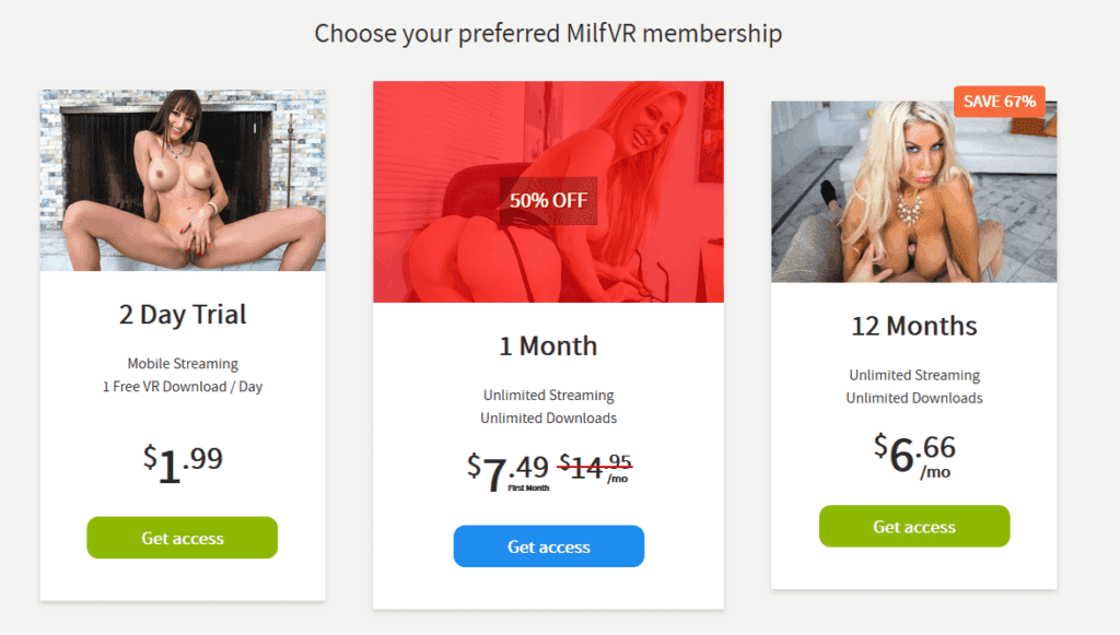 MilfVr has good prices!
